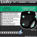 Livdry Adult Incontinence Underwear For Men, Premium Black Series, Ultimate Leak Protection, Large 14-Pack