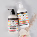Dionis Goat Milk Skincare Sea Treasures Body Lotion & Hand Soap Gift Bundle - Sweet Pea Scented Cream & Concentrated Liquid Soap Gently Clean, Moisturize & Nourish Dry Hands, 8.5 Oz Pump Bottles