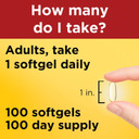 Nature Made Extra Strength Flaxseed Oil 1400 Mg, Fish Free Omega 3 Supplement, Dietary Supplement For Heart Health Support, 100 Softgels, 100 Day Supply