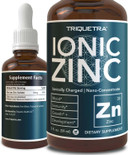 Ionic Liquid Zinc - 8 Month Supply, Adjustable Doses for Entire Family - Zinc Sulfate Form, Vegan, Glass Bottle - Immunity, Brain, Thyroid Support - Best Absorption of Zinc Supplements (2 oz.)