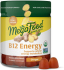 Megafood Vitamin B12 Energy Gummies - Vegan - With Methyl B12 Vitamins To Support Cellular Energy Production - Ginger - Daily Vitamin B12 Supplement - Usda Organic - 70 Gummies, 35 Servings