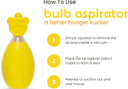 Oogiebear: Baby Nasal Aspirator - Safe Booger & Earwax Remover For Newborns, Infants, Toddlers - Better Syringe, Airtight Suction, Nose Sucker - Essential Baby Stuff, Diaper Bag Must-Haves, Yellow