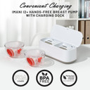 Legendairy Milk Imani I2 Plus + Charging Dock - Wearable Electric Breast Pump Hands Free - Cordless, Wireless Complete Duo Kit - 25Mm Flange, 21Mm Insert And 7Oz Capacity