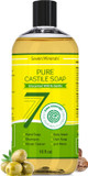 Pure Castile Soap - No Palm Oil, Gmo-Free - Gentle Liquid Soap For Sensitive Skin & Baby Wash - All Natural Vegan Formula With Organic Carrier Oils (16 Fl Oz, An Unscented)