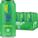 Gorilla Mind Energy Drink | Unmatched Energy · Amplified Focus | N-Acetyl-L-Tyrosine, Alpha-GPC, 200mg Caffeine, Uridine, Saffron | 0 Sugar Or Artificial Colors | 16oz, 12-Pack (Exotic Kiwi)