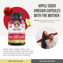 Ancient Bliss Apple Cider Vinegar Organic Capsules With The Mother, Helps Improve Digestion, Unfiltered Vinegar Capsules, 1600Mg (120 Capsules)