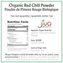Jiva Organics Organic Red Chili Powder 7 Ounce Bag - Extra Hot, Ground Indian Chillies, 100% Natural & Non-Gmo