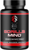 Gorilla Mind Nootropic Formula (150 Capsules) - Best Caffeinated Productivity Supplement / 8+ Hours Of Focus And Energy