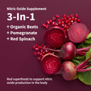 Snap Supplements Usda Organic Beet Root Powder, 3-In-1 Nitric Oxide Supplement, Support Healthy Blood Circulation, 250G (30 Servings, Apple)