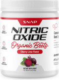 Snap Supplements Usda Organic Beet Root Powder, 3-In-1 Nitric Oxide Supplement, Support Healthy Blood Circulation, 250G (30 Servings, Cherry Lime)