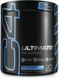 Cellucor C4 Ultimate Pre Workout Powder Icy Blue Razz - Sugar Free Preworkout Energy Supplement For Men & Women - 300Mg Caffeine + 3.2G Beta Alanine + 2 Patented Creatines - 20 Servings