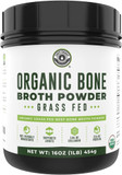16Oz Organic Bone Broth Protein Powder From Grass Fed Beef, Usda Certified Organic, Single Ingredient, No Additives, Perfect For Carnivore, Paleo, And Keto Diets. Natural Source Collagen Type I & Iii