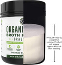 16Oz Organic Bone Broth Protein Powder From Grass Fed Beef, Usda Certified Organic, Single Ingredient, No Additives, Perfect For Carnivore, Paleo, And Keto Diets. Natural Source Collagen Type I & Iii