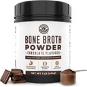 16Oz Chocolate Bone Broth Protein Powder From Grass Fed Beef - Non-Gmo Ingredients, Gut-Friendly, Low Carb Dairy Free Protein Powder - Natural Collagen Source For Joint Support - Keto Friendly