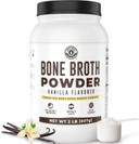 32Oz Vanilla Bone Broth Protein Powder From Grass Fed Beef - Non-Gmo Ingredients, Gut-Friendly, Low Carb Dairy Free Protein Powder - Natural Collagen Source For Joint Support - Keto Friendly