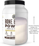 32Oz Vanilla Bone Broth Protein Powder From Grass Fed Beef - Non-Gmo Ingredients, Gut-Friendly, Low Carb Dairy Free Protein Powder - Natural Collagen Source For Joint Support - Keto Friendly