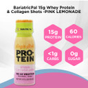 Bariatricpal Ready-To-Drink 15G Whey Protein & Collagen Shots - Pink Lemonade (12 Bottles)