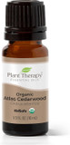 Plant Therapy Organic Atlas Cedarwood Essential Oil 100% Pure, Usda Certified Organic, Undiluted, Natural Aromatherapy For Diffusion, Skin, And Hair, Therapeutic Grade 10 Ml (1/3 Oz)