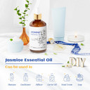 Hiqili Jasmine Essential Oil, Premium Quality Pure & Natural Jasmine Oil For Diffuser, Perfume, Shampoo, Aromatherapy - 3.38 Fl Oz