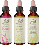 Bach Original Flower Remedies 3-Pack, Be Your Best" - Larch, Olive, White Chestnut, Homeopathic Flower Essences, Vegan, 20Ml Dropper X3