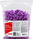 Foam Ear Plugs, 200 Pair For Sleeping, Snoring, Loud Noise, Traveling, Concerts, Construction, & Studying, Nrr 32, Purple