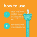 Oogiebear: Baby Nose Cleaner & Ear Wax Removal Tool - Safe Booger & Earwax Removal For Newborns, Infants, Toddlers - Dual-Ended - Essential Baby Stuff, Diaper Bag Must-Have, Orange & Seafoam With Case