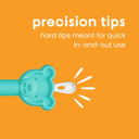 Oogiebear: Baby Nose Cleaner & Ear Wax Removal Tool - Safe Booger & Earwax Removal For Newborns, Infants, Toddlers - Dual-Ended - Essential Baby Stuff, Diaper Bag Must-Have, Orange & Seafoam With Case