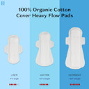 The Honey Pot Company - Herbal Overnight Heavy Flow Pads W/Wings - Organic Pads For Women - Infused W/Essential Oils For Cooling Effect, Cotton Cover, & Ultra-Absorbent Pulp Core -Feminine Care- 16 Ct