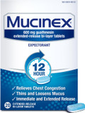 Mucinex Chest Congestion, Expectorant 12 Hour Extended Release Tablets, 20Ct, 600Mg Guaifenesin With Extended Relief Of Chest Congestion Caused By Excess Mucus. Thins And Loosens Mucus