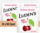 Ludens Wild Cherry Throat Drops, Sore Throat Relief, 20 Count