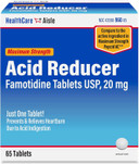 Healthcareaisle Famotidine 20 Mg  65 Tablets  Maximum Strength Acid Reducer  Prevents And Relieves Heartburn Due To Acid Indigestion
