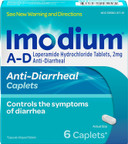Imodium A-D Diarrhea Relief Caplets, Loperamide Hcl Anti-Diarrheal Medicine, 6 Ct