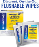 Preparation H Rapid Relief Hemorrhoid Wipes With Lidocaine, Numbing Relief For Swelling, Pain, Burning And Itching - 20 Count