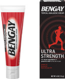 Bengay Ultra Strength Topical Pain Relief Cream, Non-Greasy Topical Analgesic For Minor Arthritis, Muscle, Joint, And Back Pain, Camphor, Menthol & Methyl Salicylate, 4 Oz