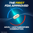 Advil Dual Action Coated Caplets With Acetaminophen, 250 Mg Ibuprofen And 500 Mg Acetaminophen Per Dose (2 Dose Equivalent) For 8 Hour Pain Relief - 216 Count