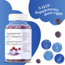 Belive 5-Htp Gummies - 60 Ct I 5Htp Stress Relief Gummies For Better Sleep, Heightened Focus, Mood Booster & Stress Relief I Serotonin Booster For Adults, Vegan 5 Htp Supplement - Mixed Berries Flavor