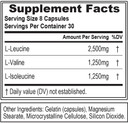 Bcaas Amino Acids Supplement For Men - Evl 2:1:1 5G Bcaa Capsules For Post Workout Recovery And Lean Muscle Builder For Men - Bcaa5000 Branched Chain Amino Acids Nutritional Supplement - 30 Servings