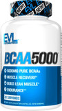 Bcaas Amino Acids Supplement For Men - Evl 2:1:1 5G Bcaa Capsules For Post Workout Recovery And Lean Muscle Builder For Men - Bcaa5000 Branched Chain Amino Acids Nutritional Supplement - 30 Servings