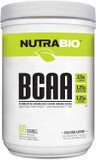 Nutrabio Bcaa 5000 Powder - Fermented Branched Chain Amino Acids For Muscle Growth & Recovery - Natural Flavors, Sweeteners, And Coloring, Vegan, Gluten Free - Unflavored, 60 Servings