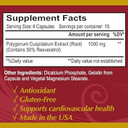 Resveratrol 1000Mg By Alfa Vitamins - Powerful Antioxidant, Helps Prevent Cell Damage - Supports Brain Function, Cardiovascular Health, Metabolism, Anti-Aging Effects - 60 Capsules