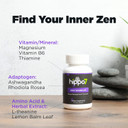 Zen Warrior Stress Management Formula. Organic Ashwagandha, Rhodiola, L-Theanine, Magnesium. (1 Bottle, 60 Capsules)