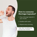 Moringa Capsules, 120| Rich In Calcium |100% Pure Moringa Leaf Powder Supplements | Vitamin C Powerhouse & Green Superfood| Gluten Free Moringa Powder Supplements