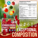 Ashwagandha Gummies For Women & Men - Natural Calm Gummies With Ashwagandha Root Extract Vitamin C Zinc - Ashwagandha Herbal Supplement For Sleep Stress Balance - 60 Vegan Sugar Free Chews