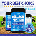 Collagen Peptides Powder With Super Greens - Hydrolyzed Collagen Type I & Iii For Hair, Skin, Nails & Joints  Superfoods, Digestive Enzymes, Grass-Fed, Non-Gmo, Unflavored - 30 Servings