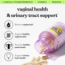 Lemme Purr Vaginal Probiotics For Women - Promotes Ph Balance, Healthy Vaginal Odor & Urinary Tract Health W/Lactobacillus Blend, Clinically Tested Strains, Pineapple & Vitamin C - 60 Veggie Capsules