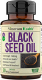 Black Seed Oil Capsules | Cold Pressed Blackseed Oil. Provides Vitamin E & Omega 3 6 9. High Potency (1500Mg) For Joints, Immune Support, Antioxidants, Digestion, Hair Skin And Nails. Vegan. 90 Caps