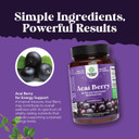 Acai Berry Antioxidant Support Weight Loss Supplement for Women and Men - Vitamins Minerals Antioxidant Formula Supports Immune System and Boost Energy Cognitive Health - 60 Servings