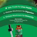 Liver Support Milk Thistle Tincture - Herbal Milk Thistle Liquid Blend With Astragalus Root For Liver Detox Cleanse & Repair - Liver Cleanse Detox Drops With Shiitake Maitake & Cordyceps (2 Pack)