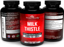 Divine Bounty Pure Milk Thistle Capsules Supplement - A Potent 1200Mg Milk Thistle Supplement With 4X Concentrated Extract (Standardized) 120 Vegetarian Capsules