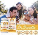 Best Organic Mushroom Complex - Immune Assist Support - Lion'S Mane, Cordyceps And Reishi - Adaptogen Supplement - Wellness, Stress Relief, Memory & Cognitive Support, Dr. Danielle - 120 Veggie Caps